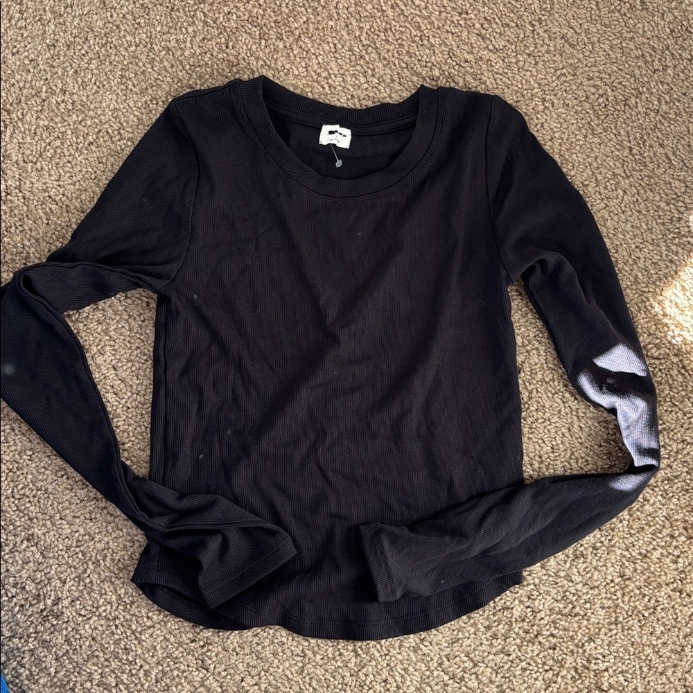 Aritzia NEW Black Wilfred Ribbed Women’s Soft Long Sleeve
